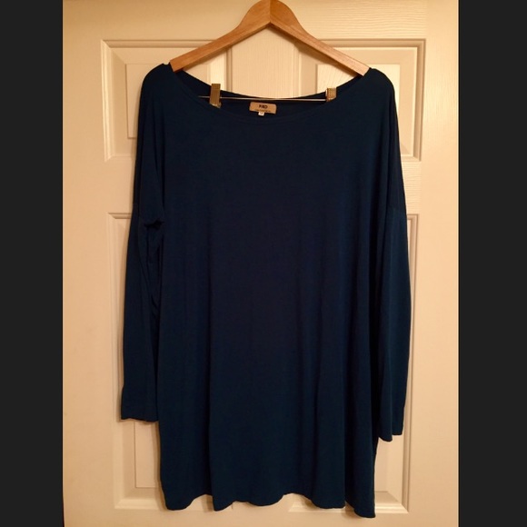 1988 Piko Teal Blue Long Sleeve Tunic Dress M - Picture 6 of 7